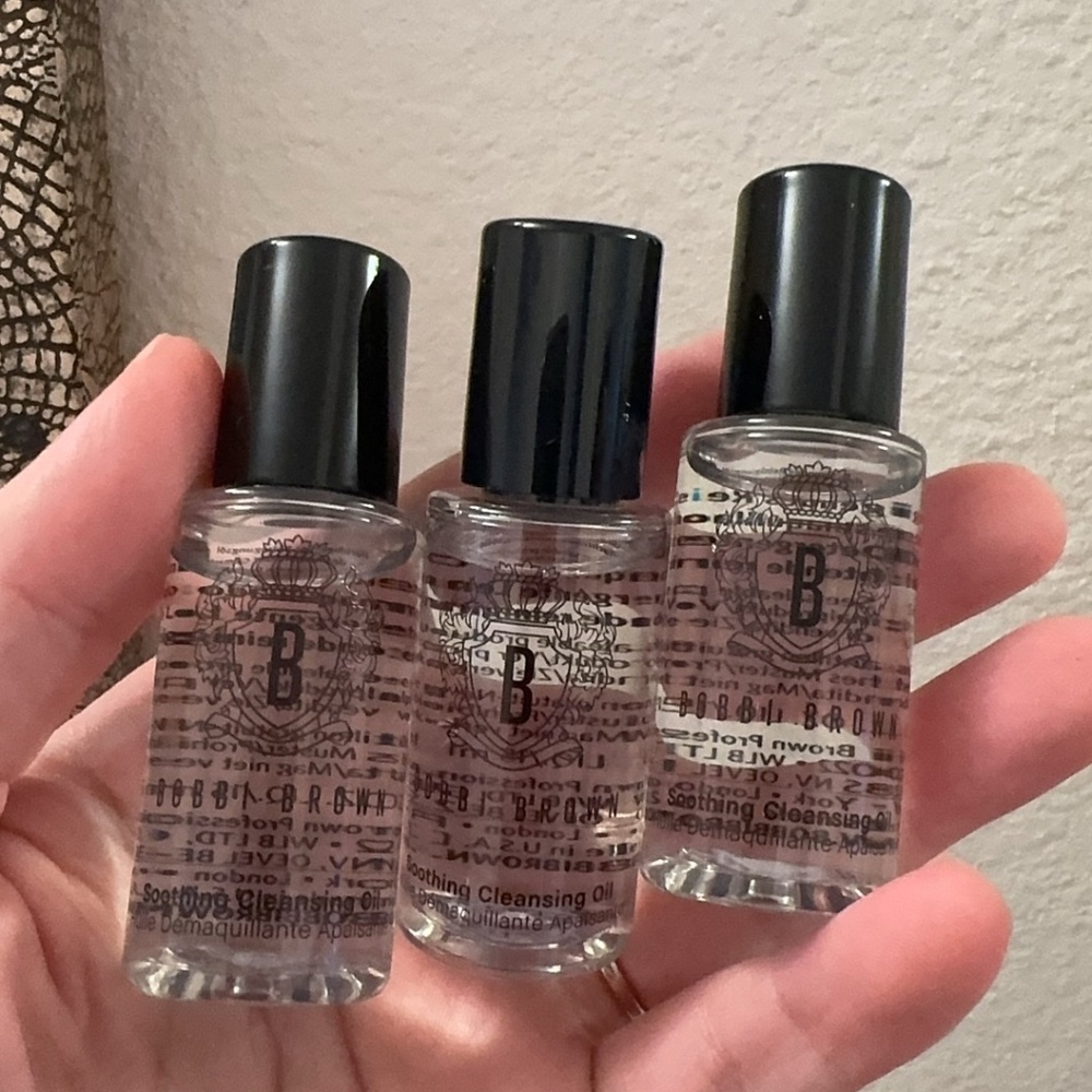 3X Bobbi Brown Soothing Cleansing Oil travel mini size 0.5 oz / 15 ml fresh NEW
